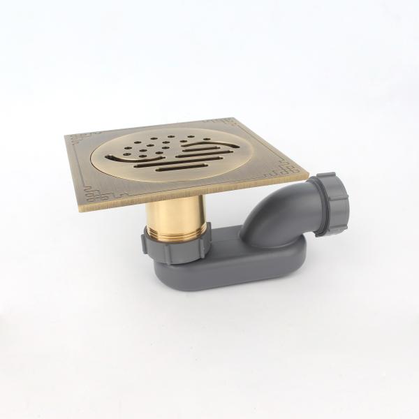 CHROME PLATE Anti-Odor Ceramic Floor Drain Strainer and Flexible Drain Pipe for Hotels