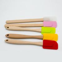 Espatulas de silicona de madera con mango de madera