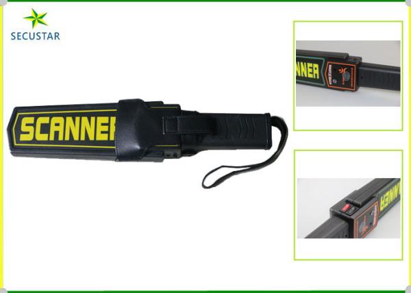 Leather Belt Handy Battery Charger Hand Held Metal Detector With Alarm Indication Light