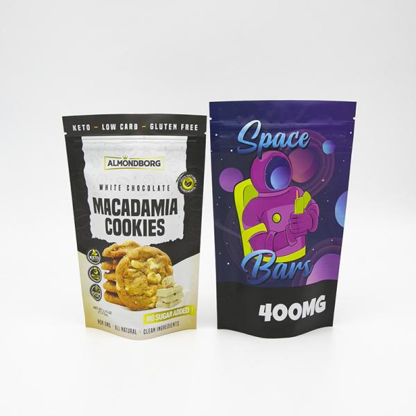 Custom Printed Child Resistant Mylar Bags For Soft Juicy Sugar Cookie Food Storage