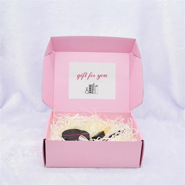 Foldable Christmas Cardboard Boxes , ISO14001 CB Flute Makeup Gift Box