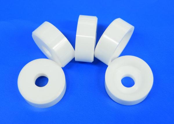 Alumina Zirconia Ceramic Sleeve Washer / Ceramic Sleeve Bushing Size Customized