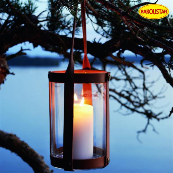 Diâmetro de vidro decorativo do castiçal 15.5cm do Natal