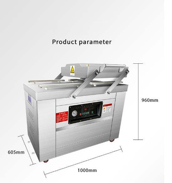 Electric Cartons Provided Double Chamber Vacuum Packing Machine with 1000W 750W Power