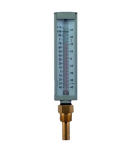 Straight/ Angle Type V Line Shape Glass Industrial Thermometer -50 - 650c Temperature Range