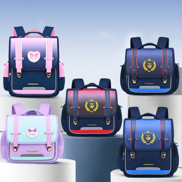 Orthopedic Leather School Backpacks Boy Girl School Bag Large Capacity