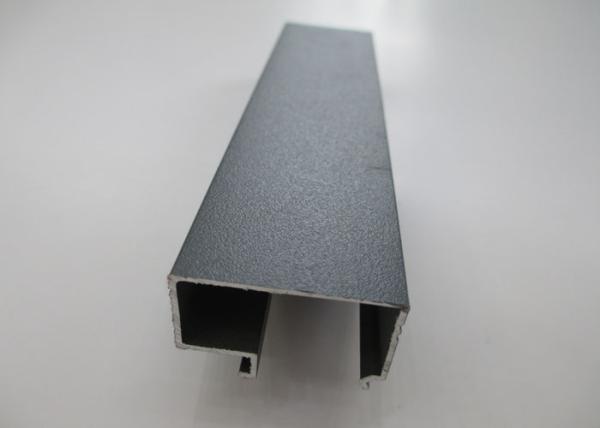 Outside slotted aluminum extrusion , Aluminum Rail Extrusions Customized 6063 Series