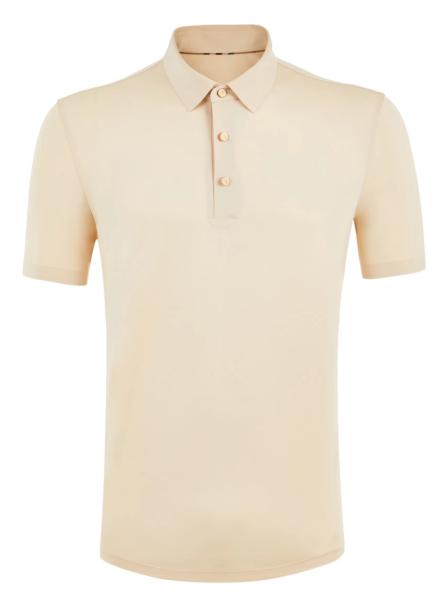 High Quality Men's Golf for Polo T-Shirt Popular 65% Cotton Knit Sport Shirt Anti-Wrinkle Yarn Dyed with Solid Pattern