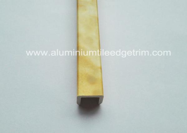 Stone / PVC Composite Listello Tile Trim 10mm U Shaped Marbling Color 2.5m Length