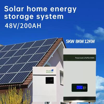 Sistema de armazenamento de energia solar montado na parede 48v 100ah LiFePO4 bateria para casa