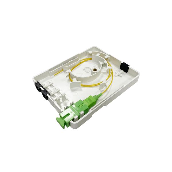 Стена 2 ABS коробки прекращения оптического волокна SC LC портов белых крытая установленная с кассетой