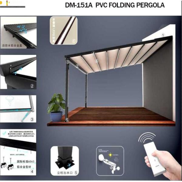 4x6m Outdoor Aluminum Waterproof Pergola With Posts / Pergola Awning / Conservatory Awning