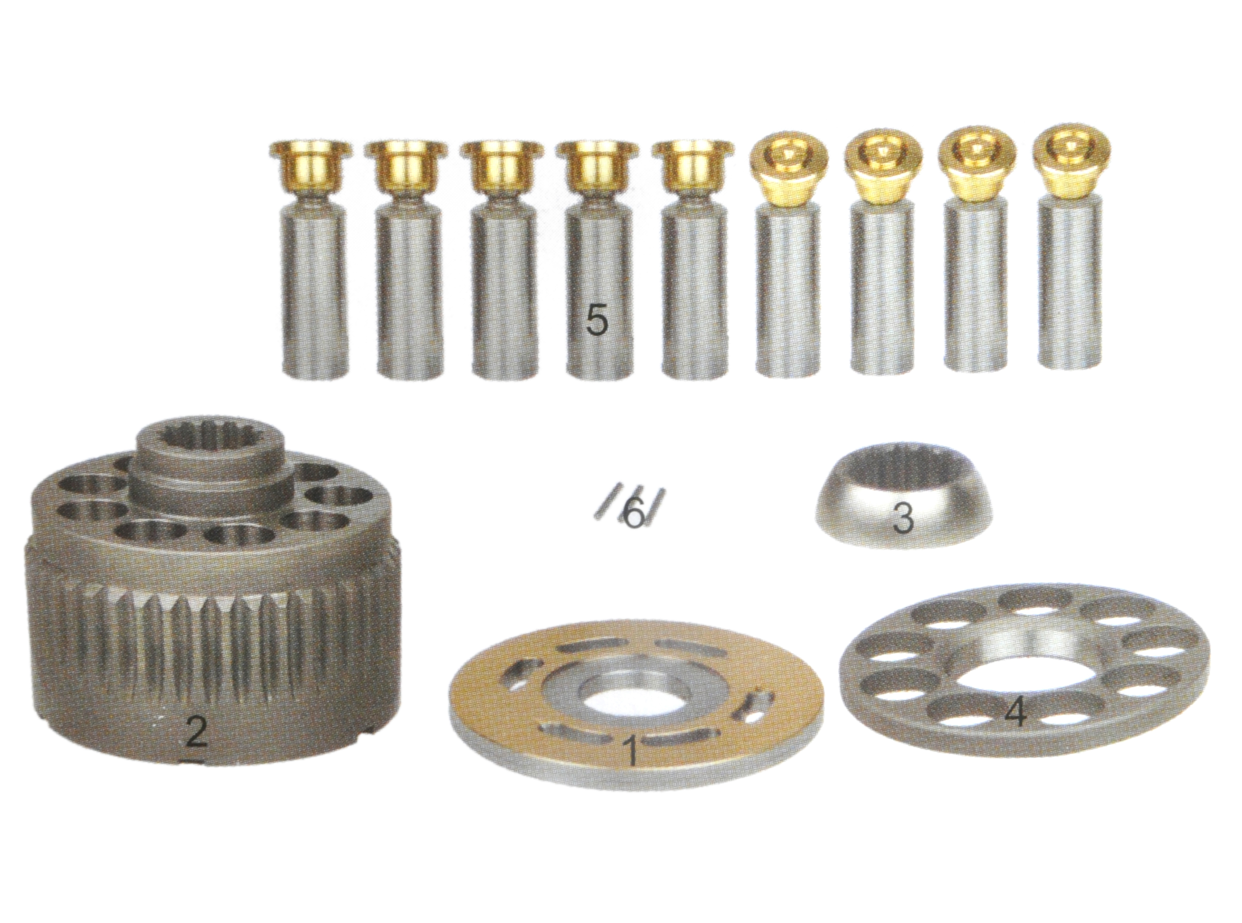 Excavator Spare Parts Cylinder Block HMV110 PC200-7 PC200-8 Hydraulic Pump Cylinder Block