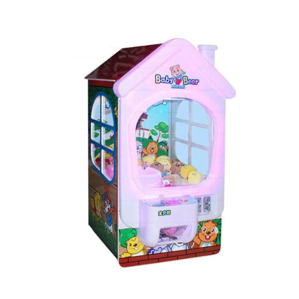 Metal + Plastic Toy Crane Machine / Coin Operated Big Baby Bear Claw Doll Machine