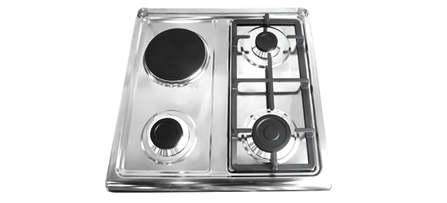 50x50 20' Feet Freestanding Gas Cooker 4 Burner Glass Lid Stainless Steel Cook Stove