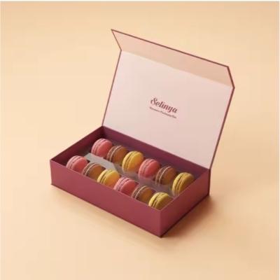 Macaron Chocolate Biscuit Bulk Gift Pastry Cake Box Customized Recyclable With Divider