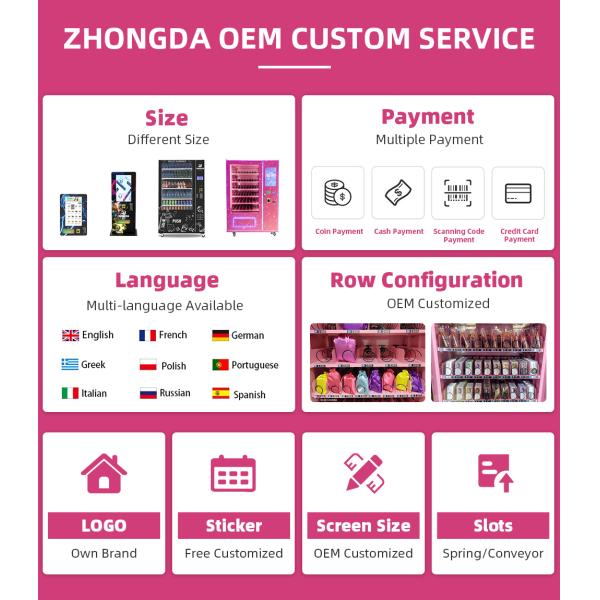 Smart 24 Hours Self-service Automatic Custom Hair Vend Machine Cosmetics Vending Machine Lash Vending Machine