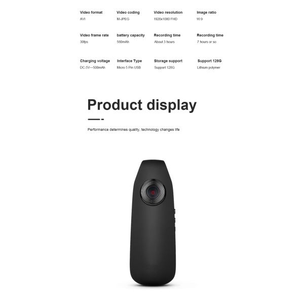 1080P Full HD Mini Camera Wearable Body Bike Camcorder NightShot Plus Feature Included