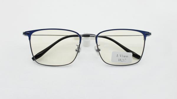 Rectangle Metal Browline Eyeglasses Unisex stainless Frame Full-Rim Stylish Optical Eyewear Frame Durable Reading glass