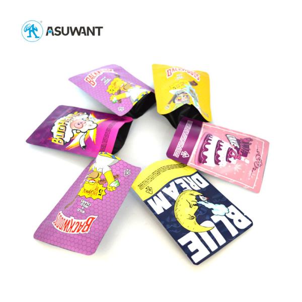 Zipper Mylar Food Bags Cannaburst Weed Skittles Herb Packaging Smell Proof Mylar Bag