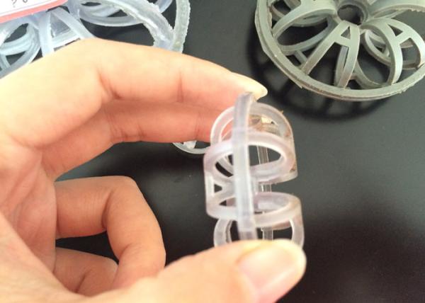 Mass Transfer Efficiency Plastic Tellerette Random Packing Transparent Or Customized Color