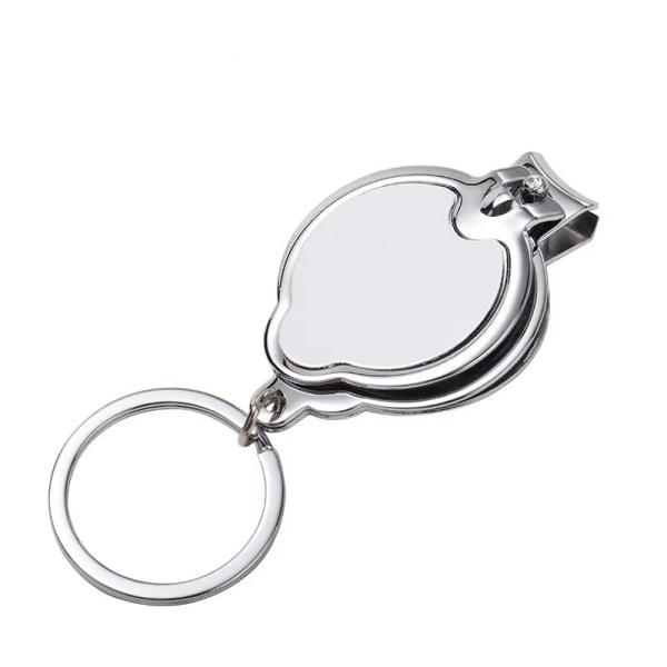 Sublimation Blank Nail Clipper Keychain With Bottle Opener Nail Scissors Keychain