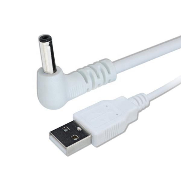 Blanco Negro Ángulo de 90 grados 5.5x2.1mm 5.5x2.5mm 1.35x3.5mm Cable de alimentación USB a CC