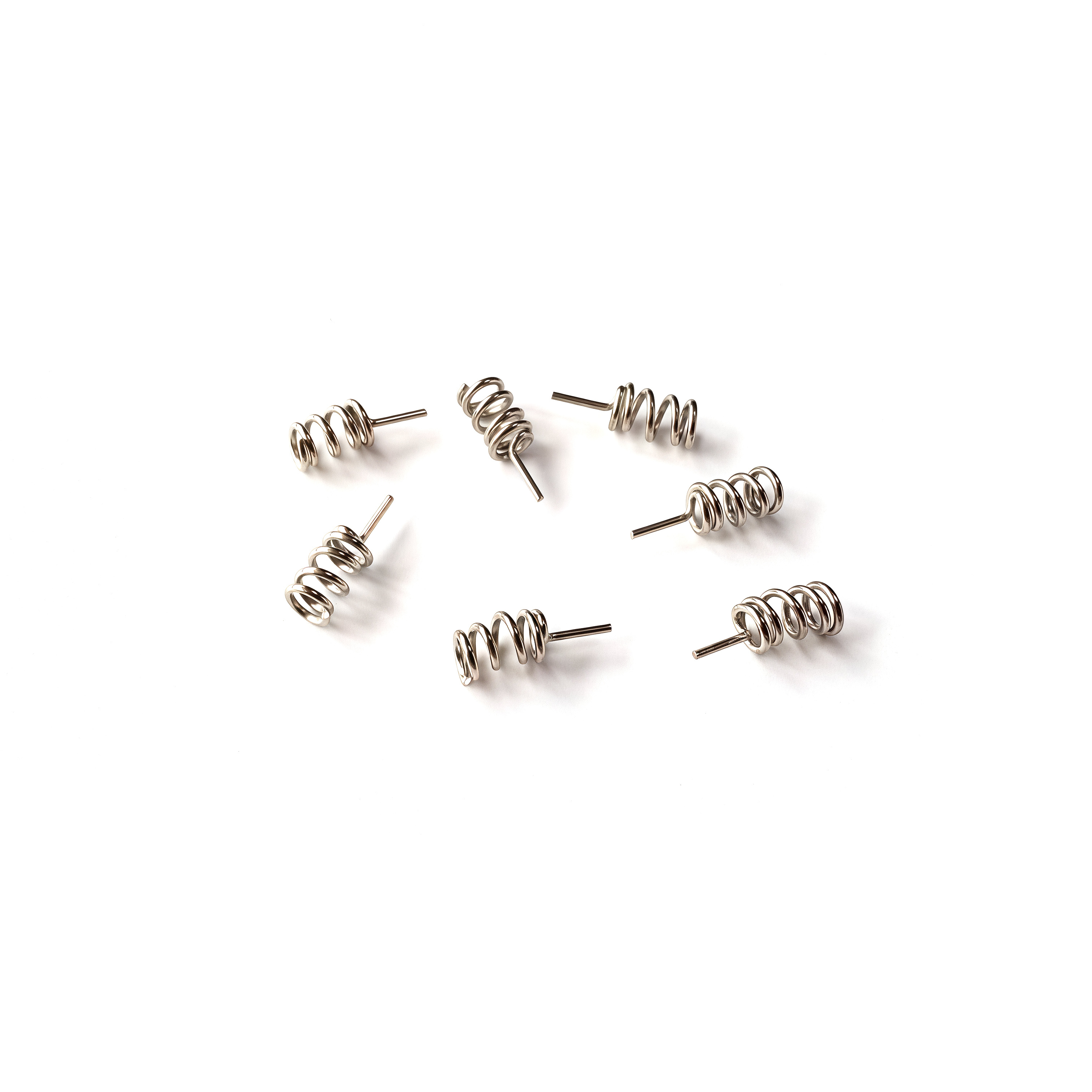 Single Pin Touch Spring 304 Stainless Steel Nickel Plated Micro Capacitive Touch Spring 0.7mm Wire for Electronic Touch Control Components