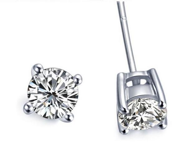 Seiko S925 sterling silver earrings inlaid zircon retro Arrows