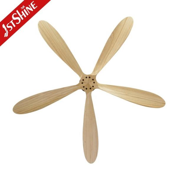 5 Ventiladores de teto de madeira maciça silenciosos com motor DC de controle remoto para ar de resfriamento de mofo privado