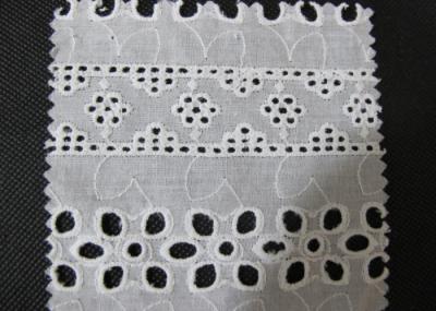 Water Soluble White Eyelet Cotton Lace Trim / Cotton Antique Lace Trimmings CY-CX0182