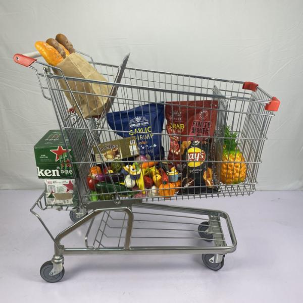 Certificado alemão do GV do carro do mantimento do supermercado do armazém do trole da compra do metal 210L