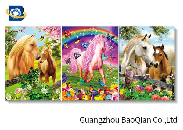 Stock Horse Wall Decor Picture , PP / PET Material 3d Flipped Poster