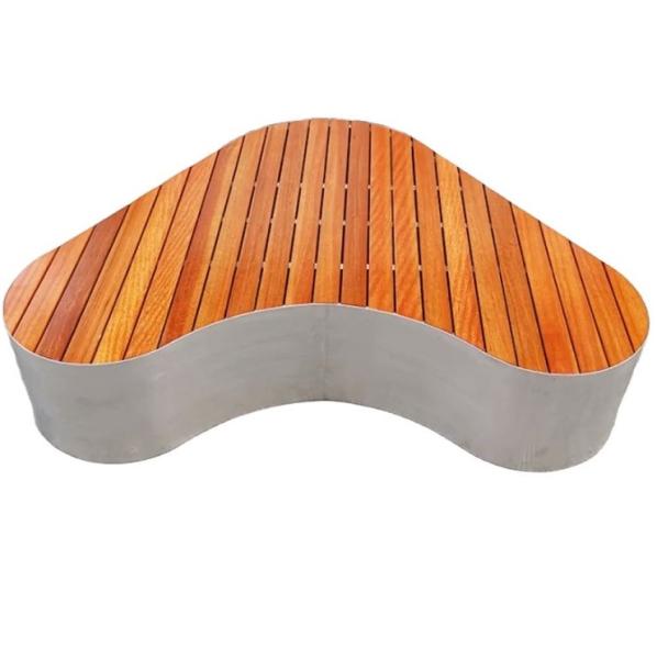 Garden Rest Modern Stainless Steel Chair Special-Shaped Leisure Bench