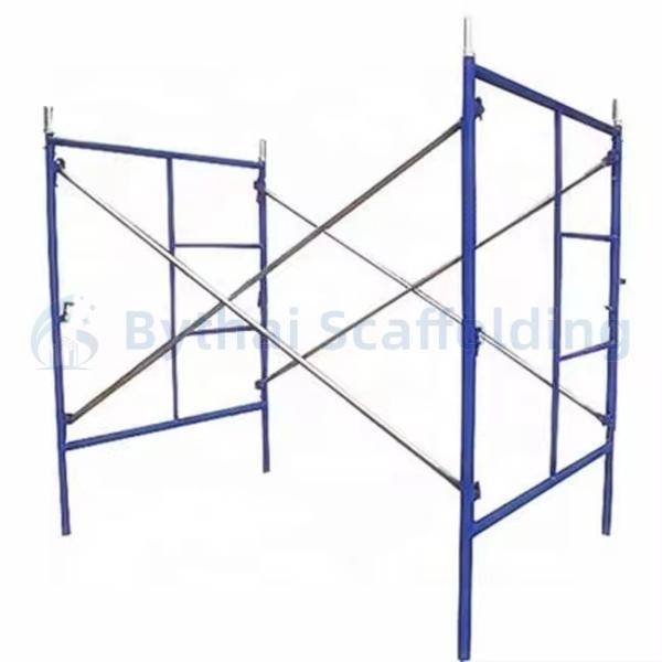 Fabricated Narrow Step Ladder Frame Steel Scaffolding System with Cross Braces