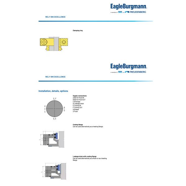 EagleBurgmann HS-D Reaction Kettle Cartridge Mechanical Seal for Agitators