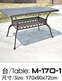 Leisure  Garden Cast Aluminum 6 Seater Outdoor Furniture Table And Chair Set Garden Furniture