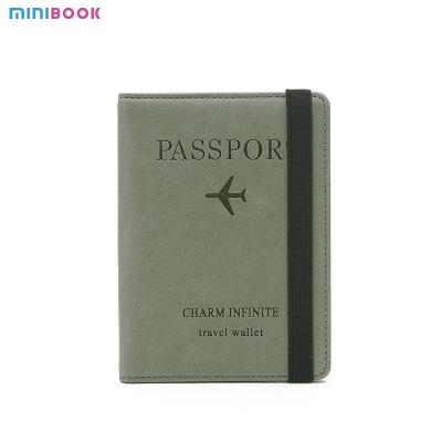 Customized Pattern Minibook Passport Holder Rfid Blocking Travel Wallet for Credit Card