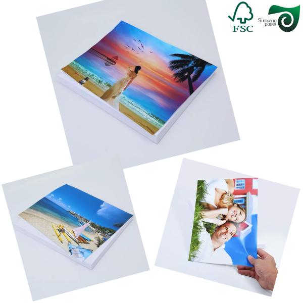 FSC 18 12 Inches 120g C2S Glossy Art Paper Inkjet   Laser For Photo Printing