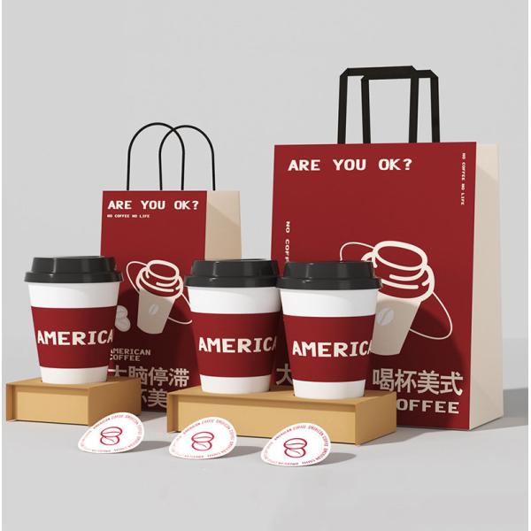 Embalaje de café a mano impreso a medida Bolsas de papel Kraft de comida con apariencia de lujo