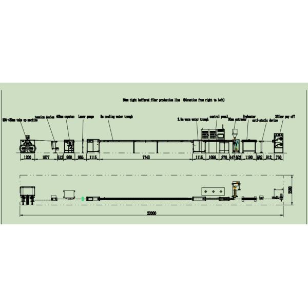 производственная линия кабеля оптического волокна 30mm свободная амортизированная с полу- автомобилем займет