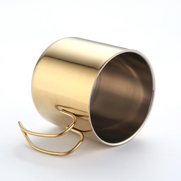 Beautful  Gold Stainless Steel Travel Mug With Lid  Customized Logo
