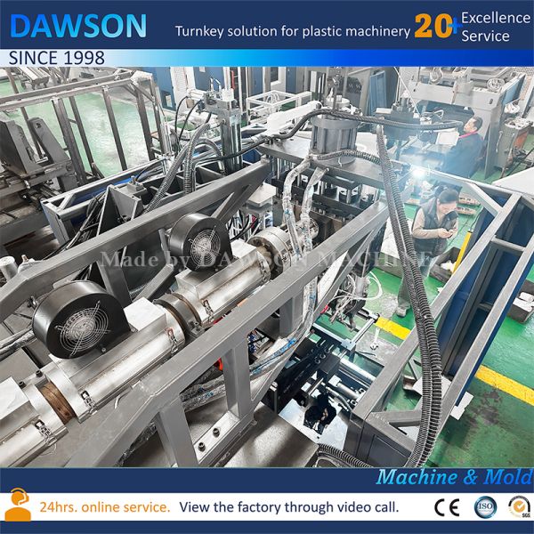 High Productivity HDPE Wide Mouth Straight-Sided Canister Making Machine with 5 Die Heads