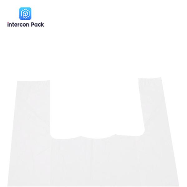 Biodegradable Material Plastic Packaging Bag Shopping T Shirt Poly Bags 25x14cm