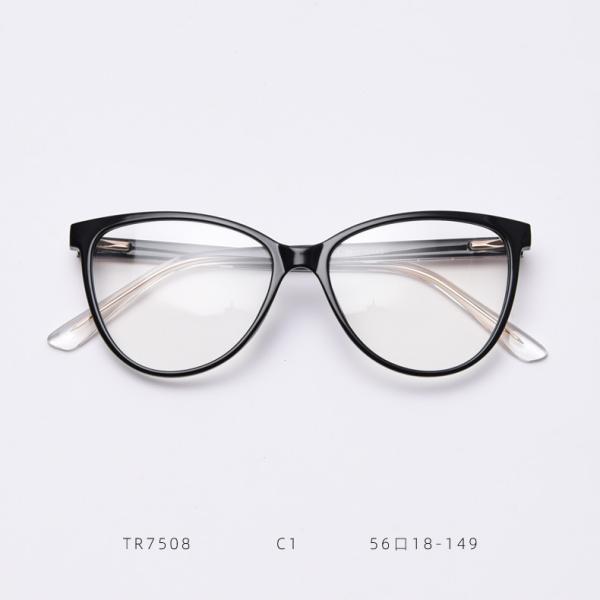 Spring Europe America Large Cat Eye TR90 Material Glasses Flat Mirror Female Myopia