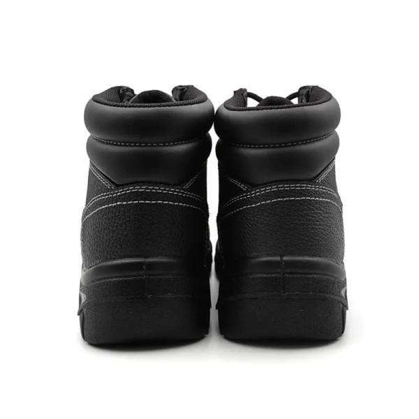 Chaussures de sécurité en cuir de vache de taille moyenne Noir Chaussures de sécurité S3 Standard