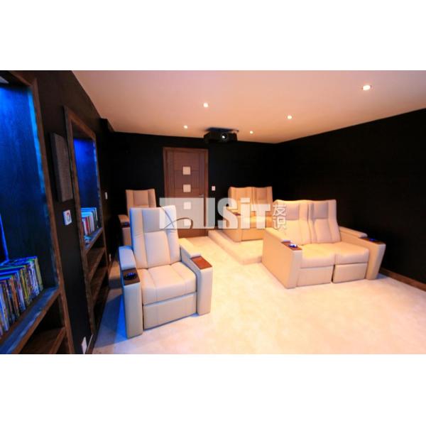 Luxury Cinema VIP Sofa Electric Recliner Chairs With Heat Seat Cushion