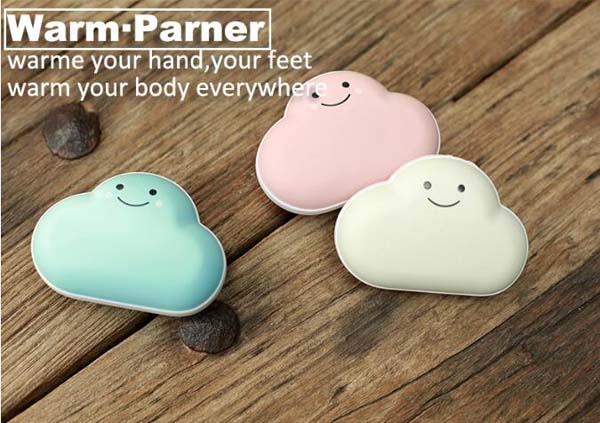 New Fashion Gift 3600mah Mini Cloud Hand Warmer Mobile charger Power Bank