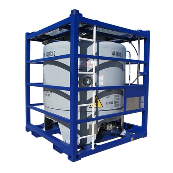 2900L-5000L Capacity Vertical Offshore Tank Container with Lifting Frame Weld Seam Acid Cleaning and Passivation Finish