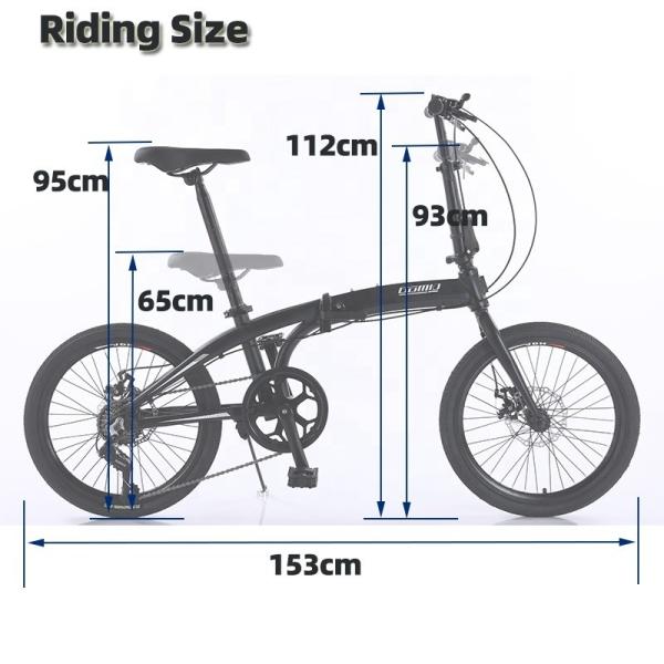 GOMID 20 inch SHIMANO kit gear cycle aluminium alloy folding city bike bisiklet custom foldable bicycle for easy storage